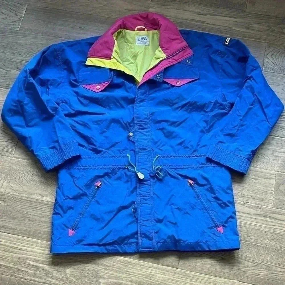 𝅺𝅺Lifa by Fletcher | Vintage blue 80’s windbreaker long jacket